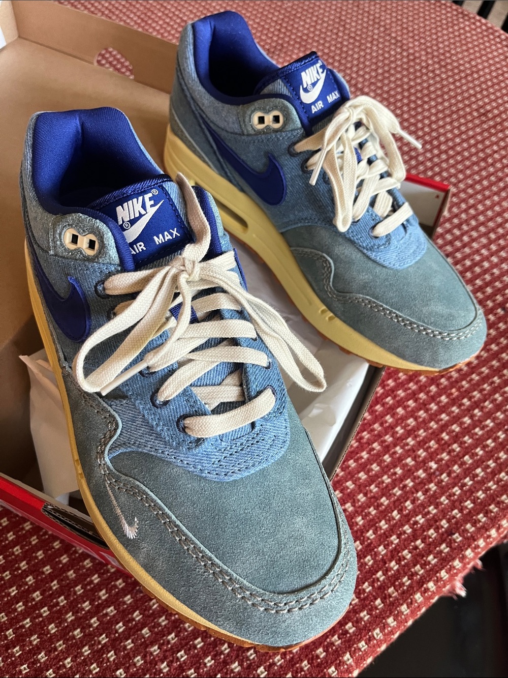 Nike Men’s Air Max 1 PRM Mineral Slate/ Deep Royal Blue
